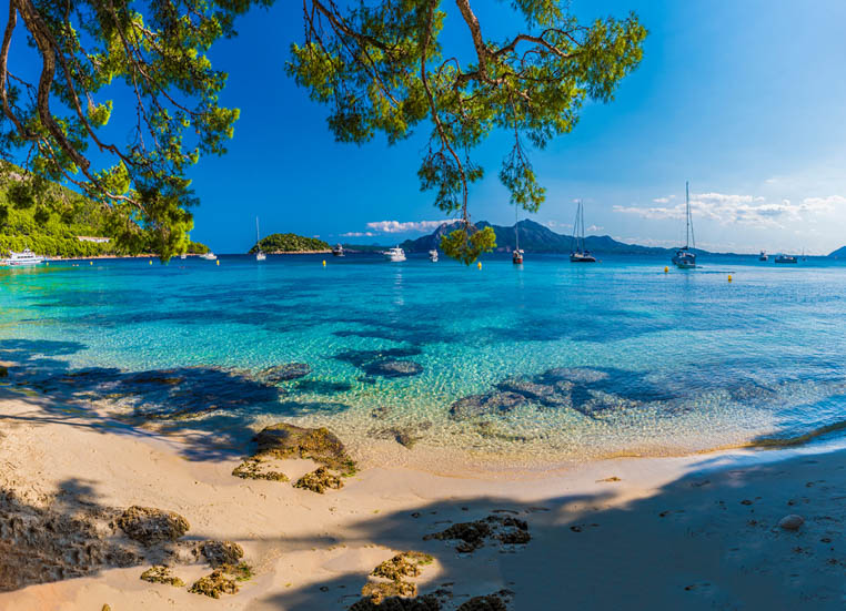 Cala Formentor Beach in Majorca, Balearic Islands 