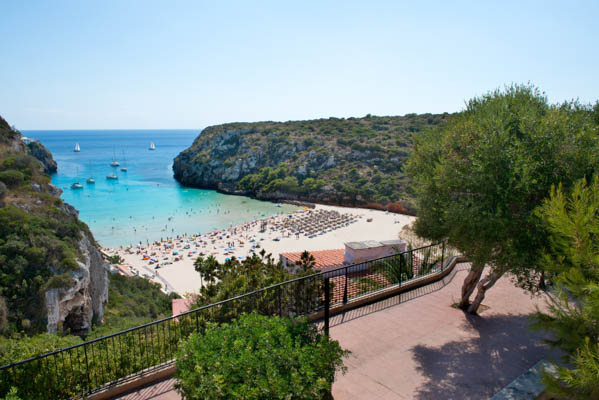 Cami de Cavalls, view of beach in Menorca, Balearic Islands