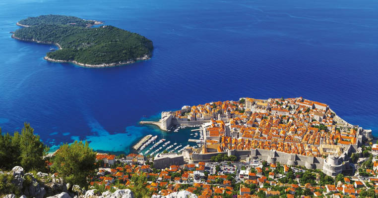 Aerial view of Dubrovnik, Croatia