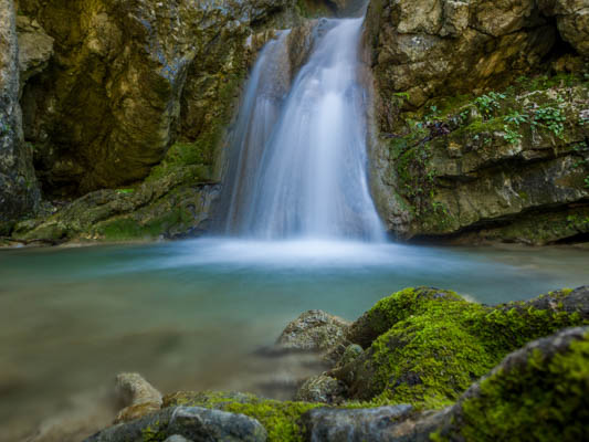 Nidri waterfall in Lefkas, Greece