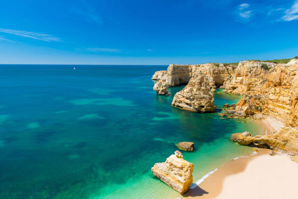 Praia de Marinha beach in the Algarve, Portugal