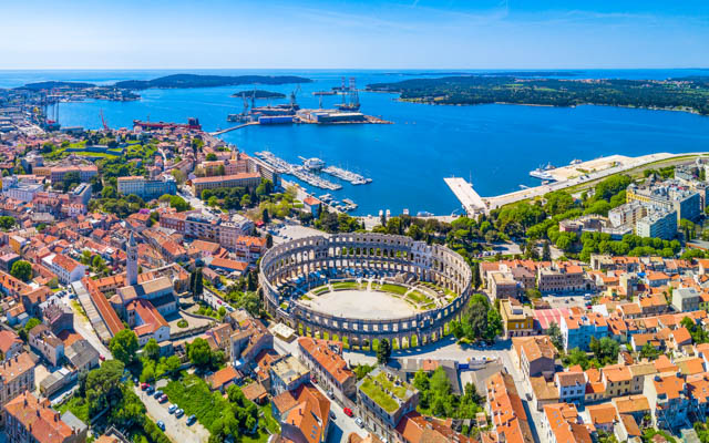 Pula Amphitheatre in Istria, Croatia