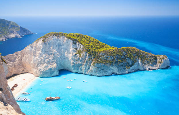 Shipwreck Beach in Zakynthos, Greece