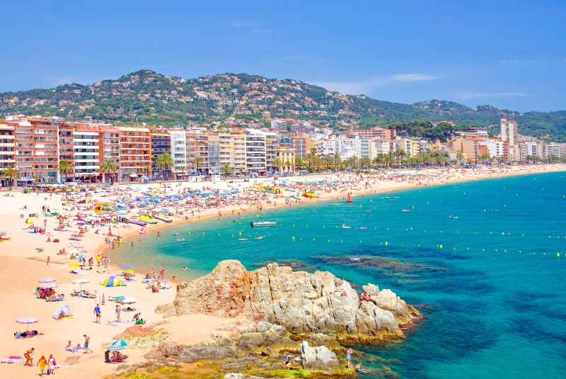 Lloret de Mar beach in Costa Brava