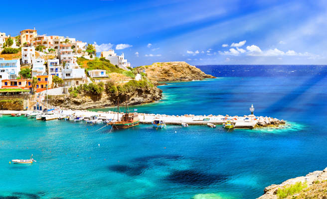 Town on the island of Crete, Greek Islands
