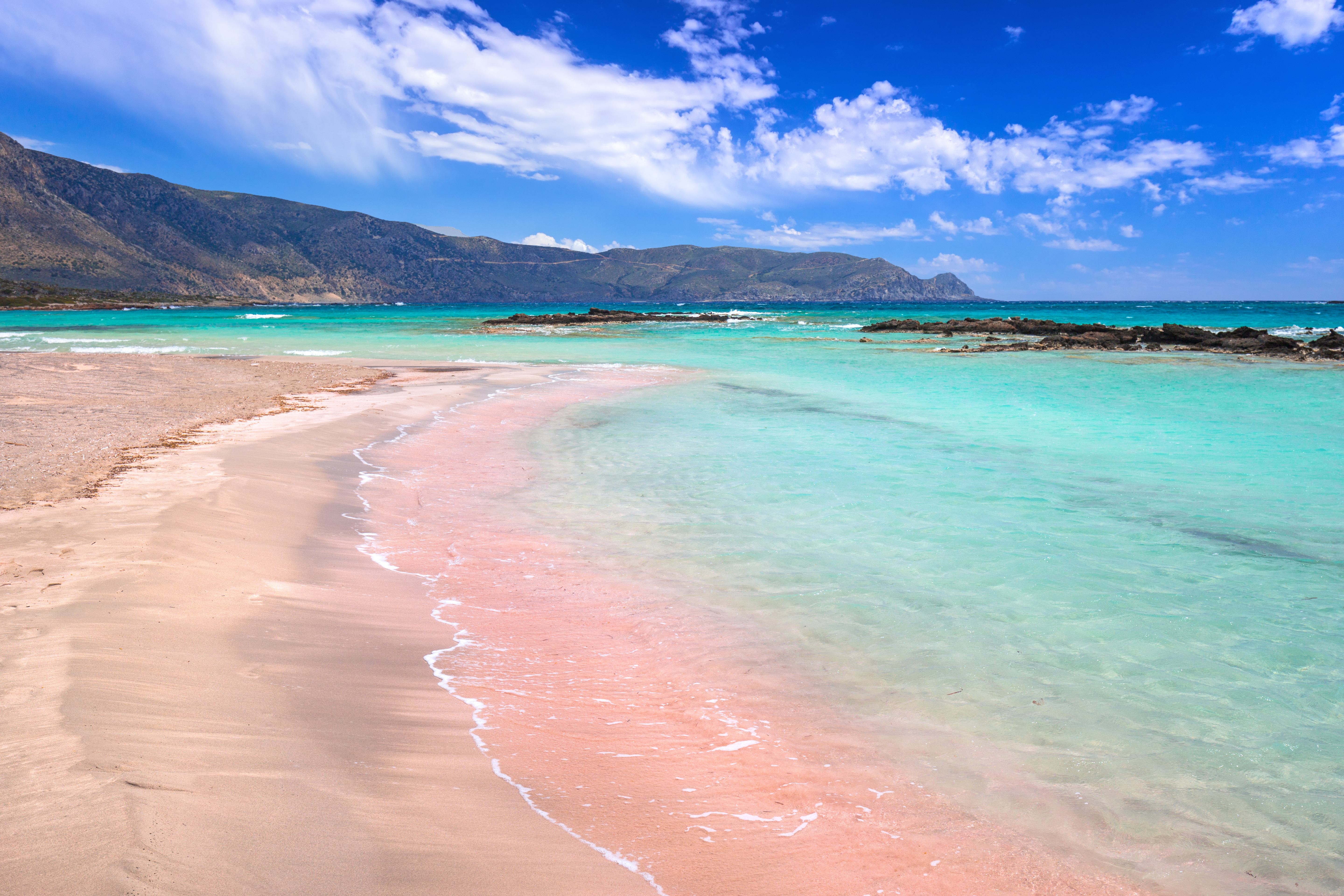 Elafonisi Beach's famous pink sand