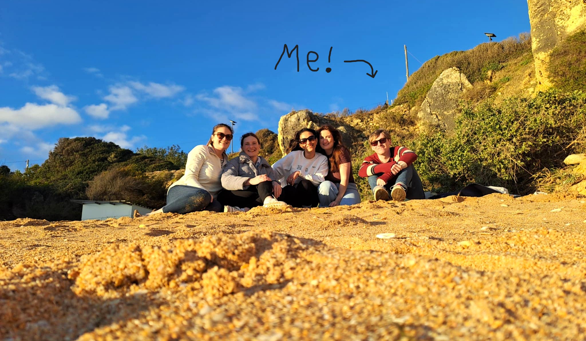 Friends on first villa holiday