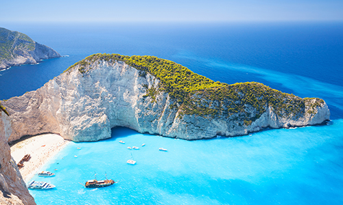 Shipwreck Beach in Zakynthos, Greece