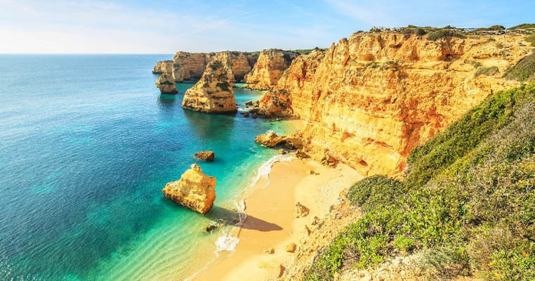 Praia de Marina Beach in the Algarve, Portugal